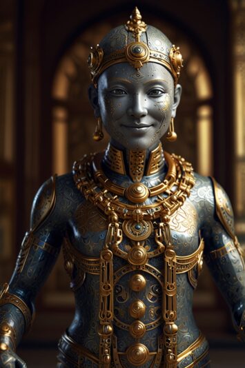 Default_An_elegantly_designed_android_with_a_benevolent_smile_1