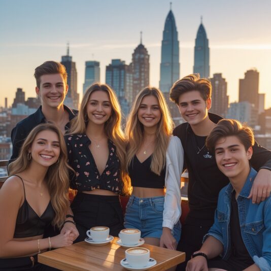 Leonardo_Phoenix_10_A_group_of_stylish_and_smiling_four_young_0